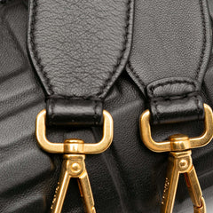 Zucca Embossed Leather Baguette Satchel