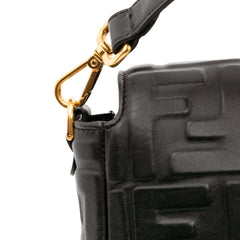 Zucca Embossed Leather Baguette Satchel