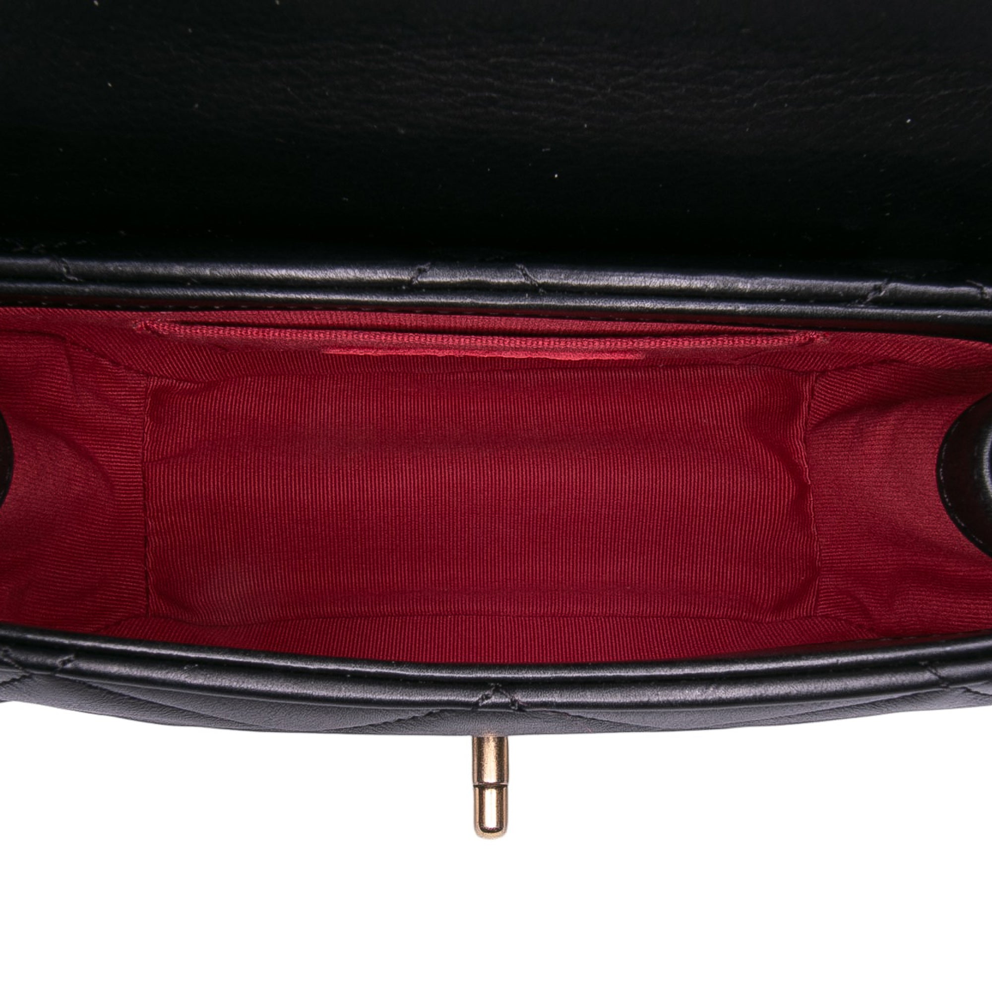 Mini CC Quilted Calfskin Round Moon Messenger Flap