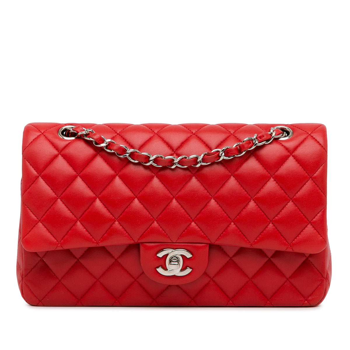 Medium Classic Lambskin Double Flap