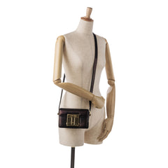 Small T-Clasp Lizard-Embossed Crossbody Bag