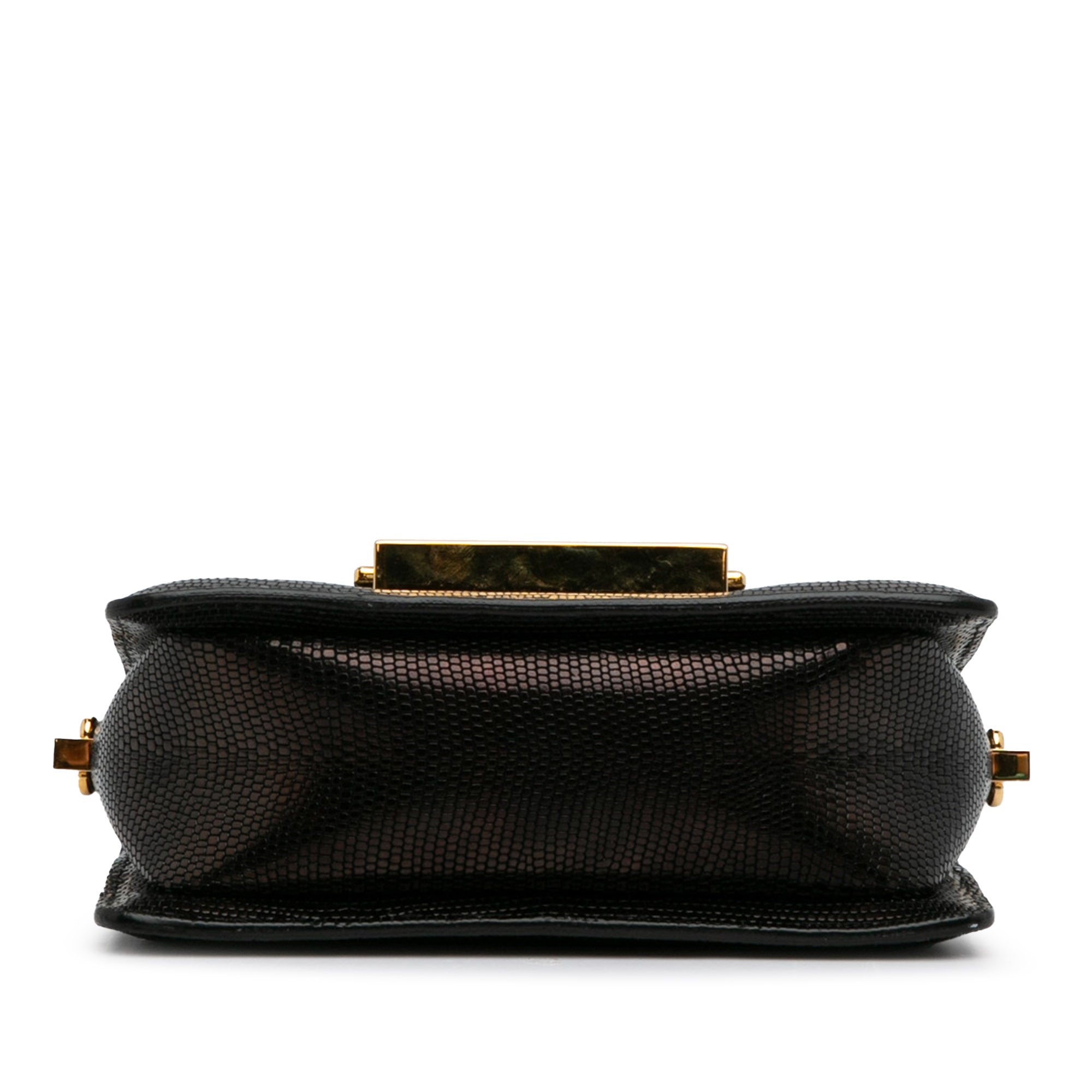 Small T-Clasp Lizard-Embossed Crossbody Bag