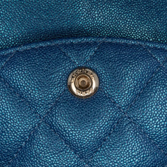 Medium Classic Iridescent Caviar Double Flap