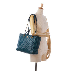 CC Chevron Calfskin Statement Shopping Tote
