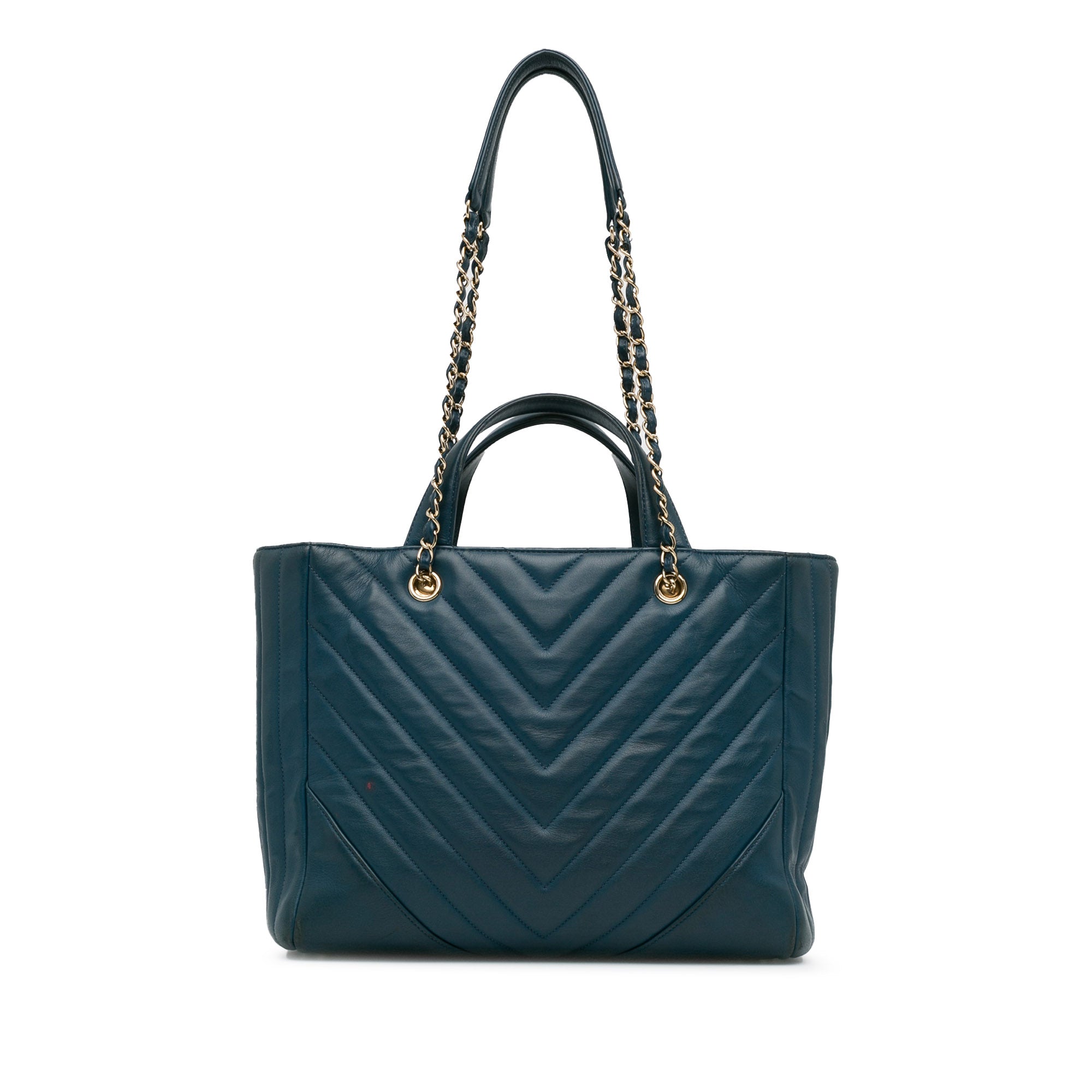 CC Chevron Calfskin Statement Shopping Tote