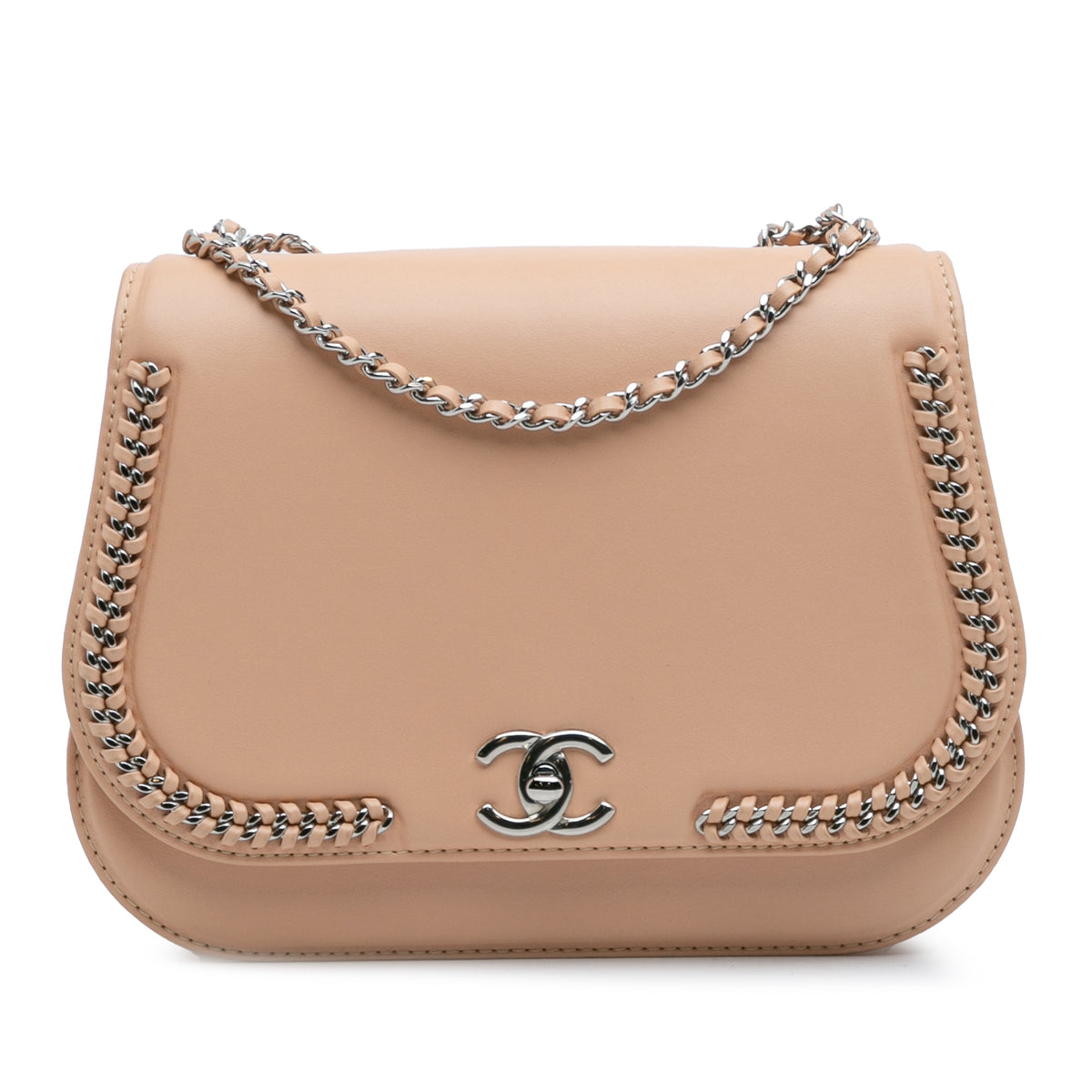 Small Calfskin Braided Chic Flap