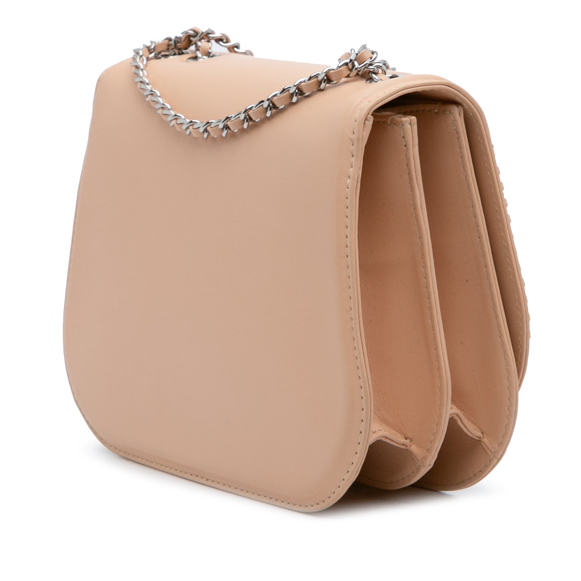 Small Calfskin Braided Chic Flap