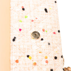 Quilted Tweed Candy Cotton and Beach Ball Wallet On Chain