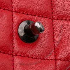 Small Quilted Goatskin Double Carry Waist Chain Flap