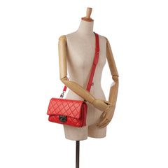 Small Quilted Goatskin Double Carry Waist Chain Flap