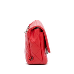 Small Quilted Goatskin Double Carry Waist Chain Flap