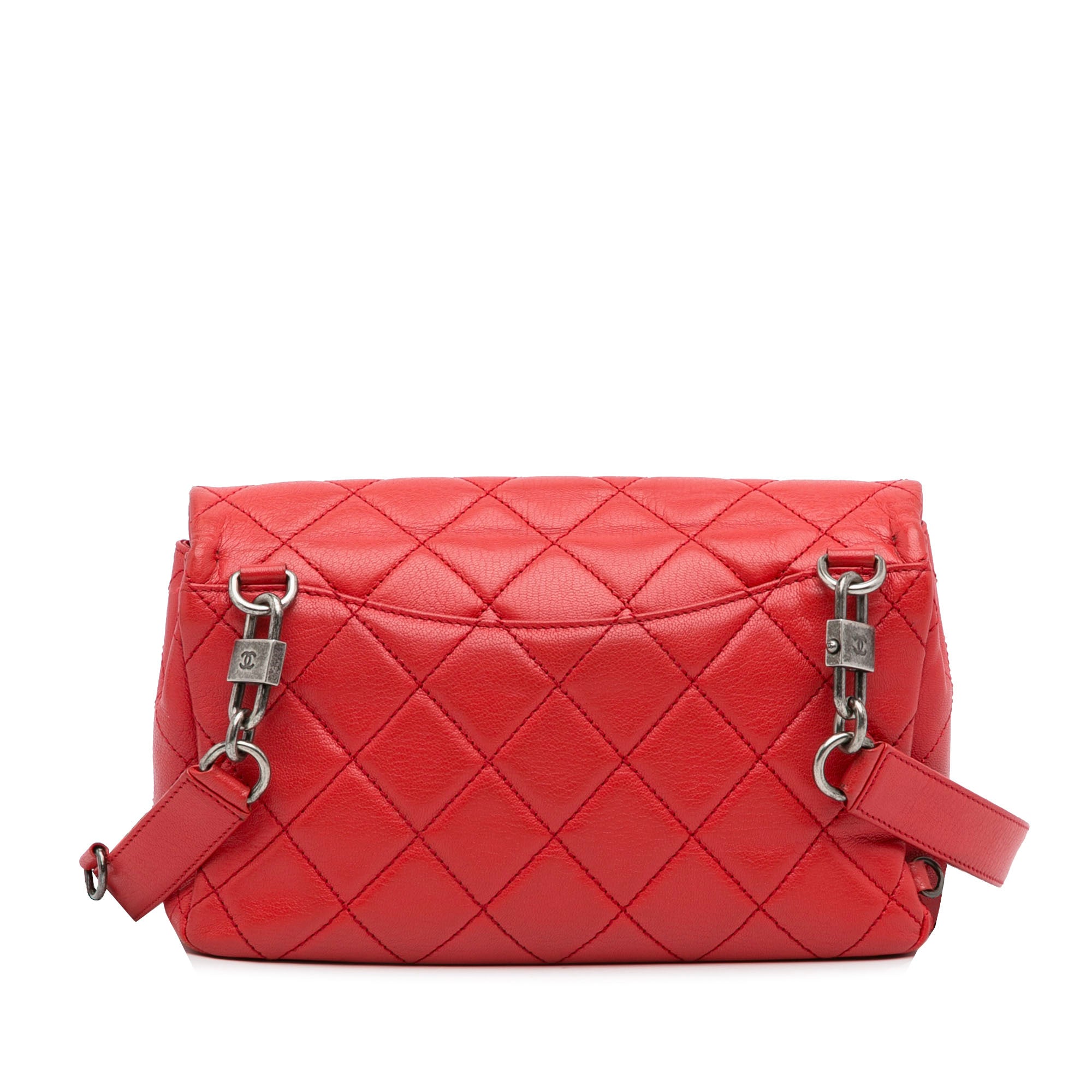 Small Quilted Goatskin Double Carry Waist Chain Flap