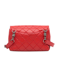 Small Quilted Goatskin Double Carry Waist Chain Flap