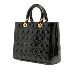 Large Patent Cannage Lady Dior