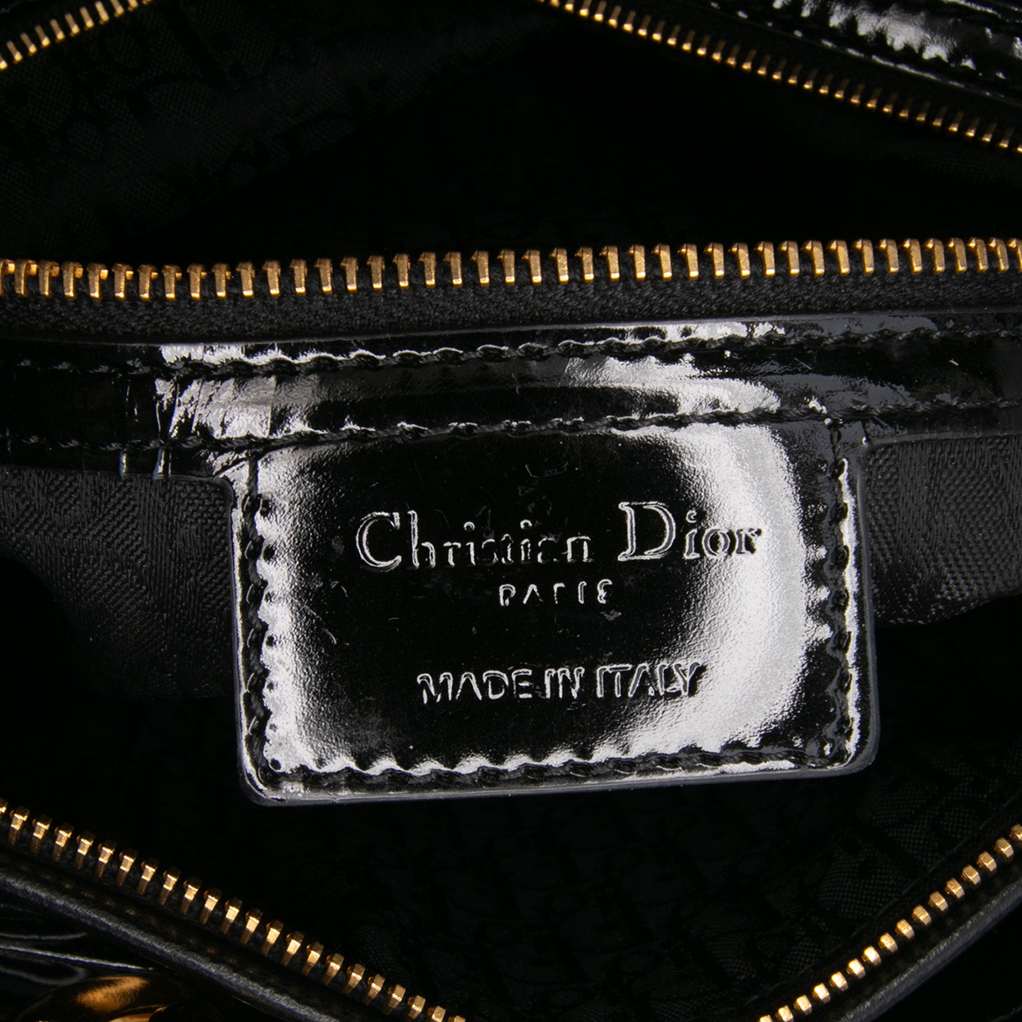 Large Patent Cannage Lady Dior