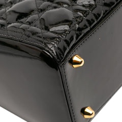 Large Patent Cannage Lady Dior