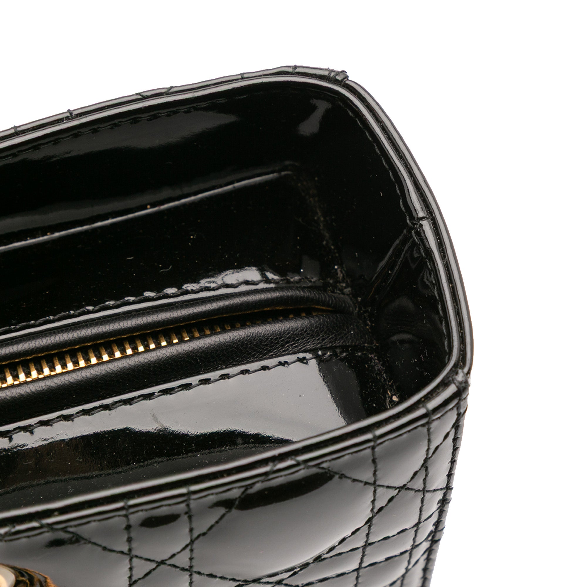Large Patent Cannage Lady Dior