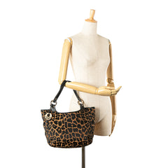 Leopard Print Chef Canvas Handbag