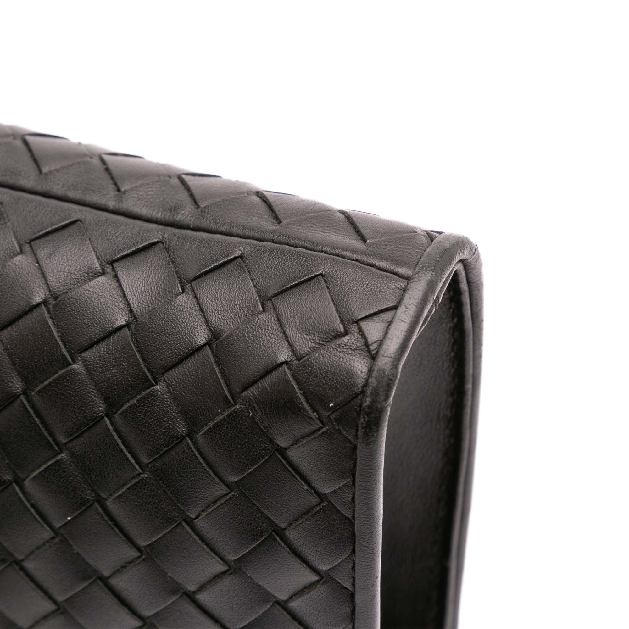 Leather Intrecciato Clutch