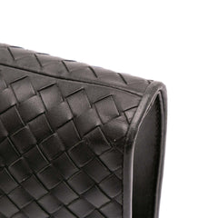 Leather Intrecciato Clutch
