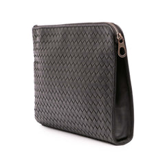 Leather Intrecciato Clutch