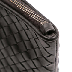 Leather Intrecciato Clutch