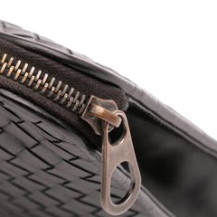 Leather Intrecciato Clutch