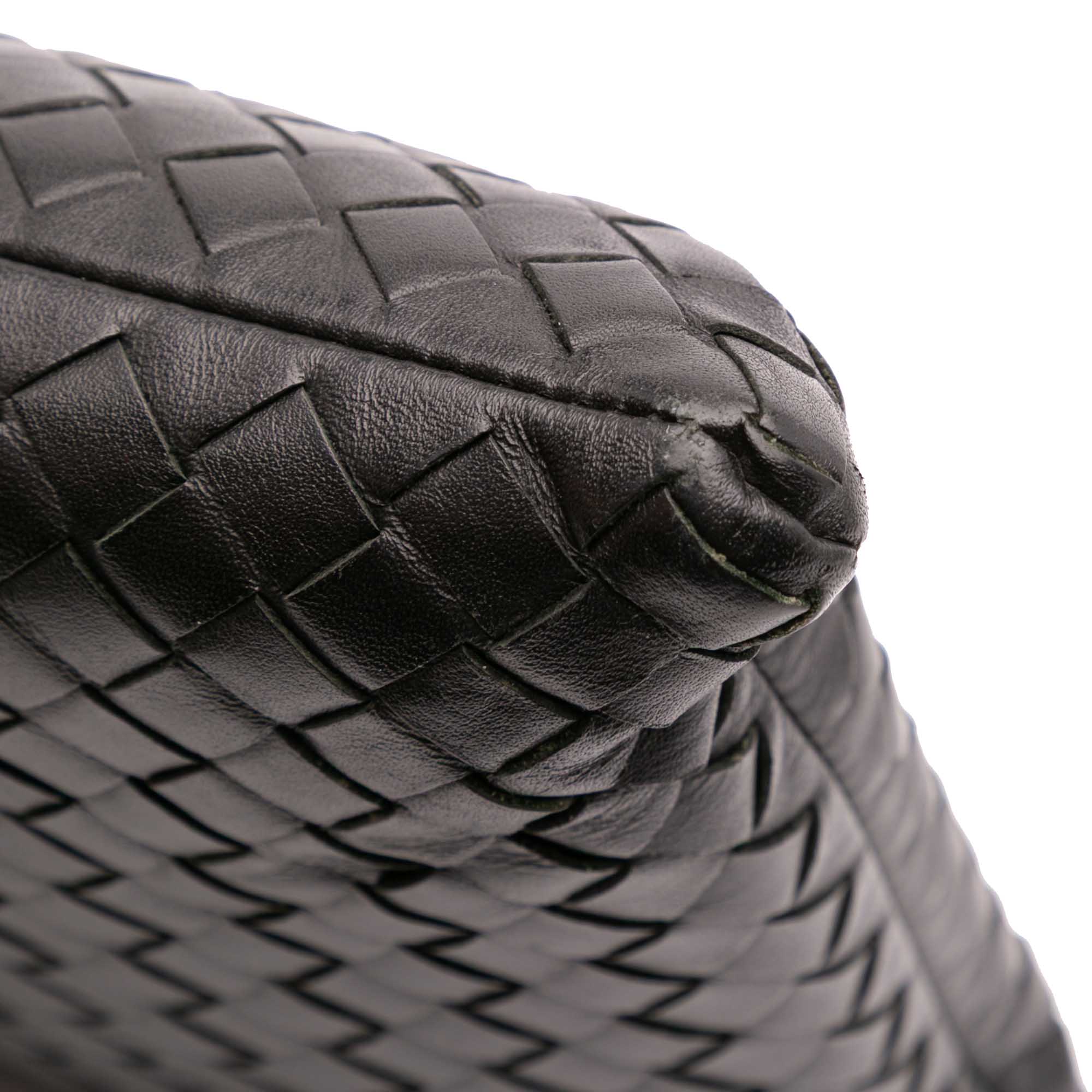 Leather Intrecciato Clutch