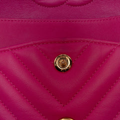 Medium Classic Chevron Lambskin Double Flap
