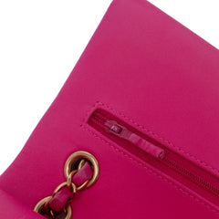 Medium Classic Chevron Lambskin Double Flap
