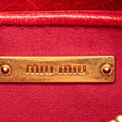 Vitello Shine Bow Wristlet Clutch