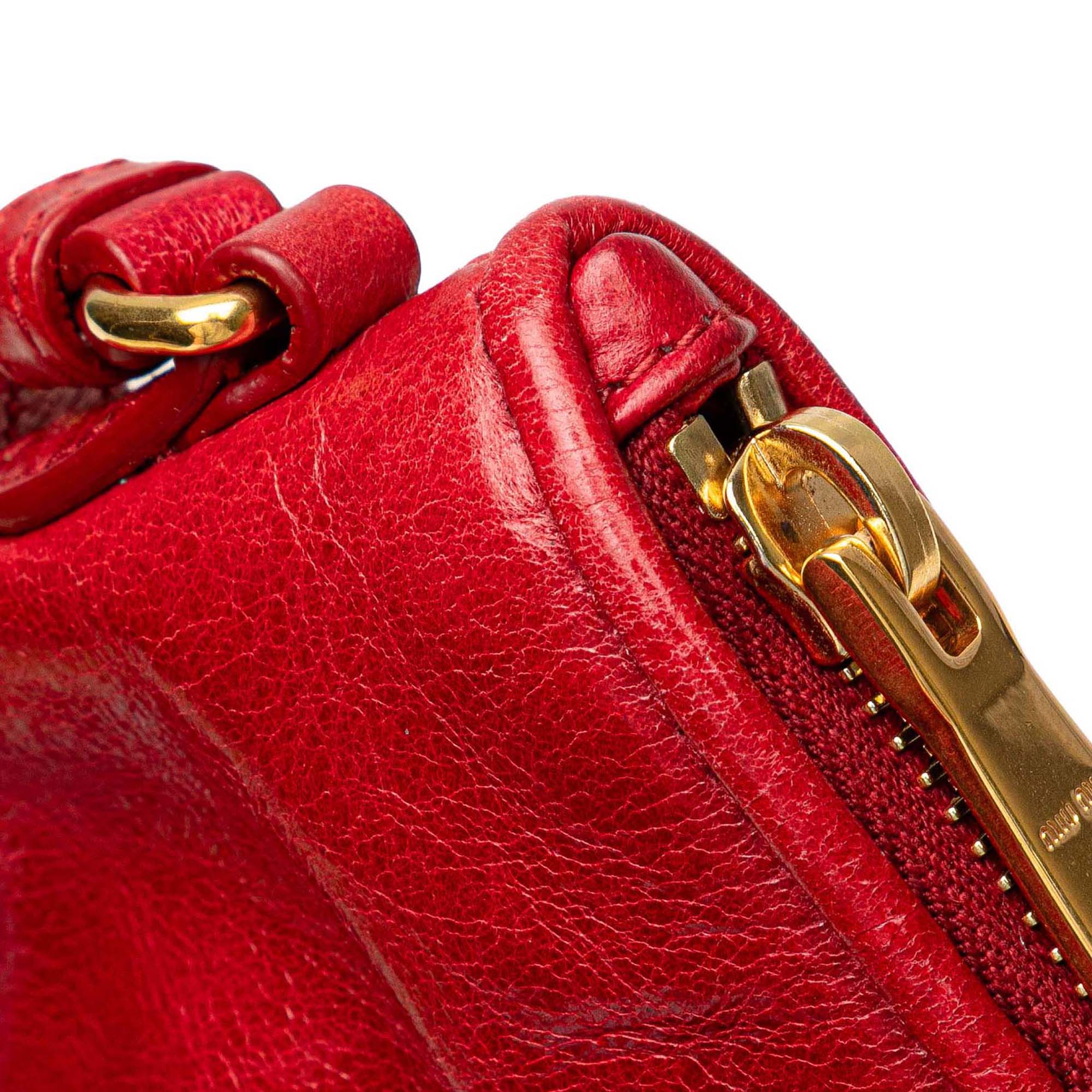 Vitello Shine Bow Wristlet Clutch