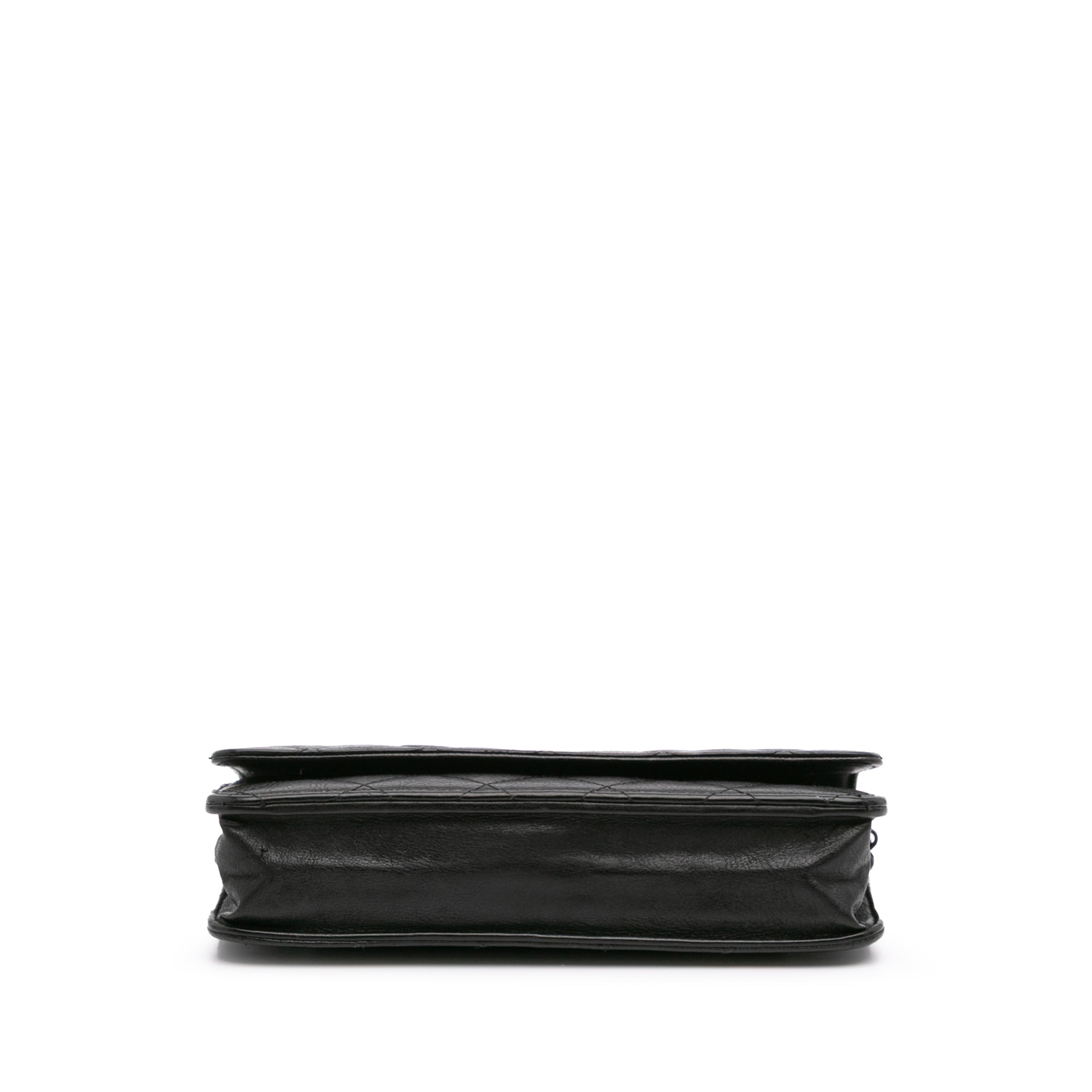 Quilted Crumpled Calfskin So Black Wallet On Chain