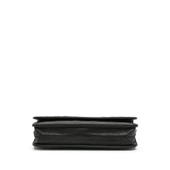 Quilted Crumpled Calfskin So Black Wallet On Chain