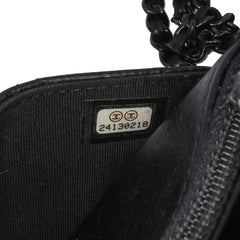 Quilted Crumpled Calfskin So Black Wallet On Chain