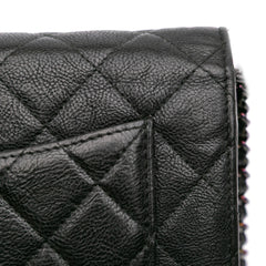 Quilted Crumpled Calfskin So Black Wallet On Chain
