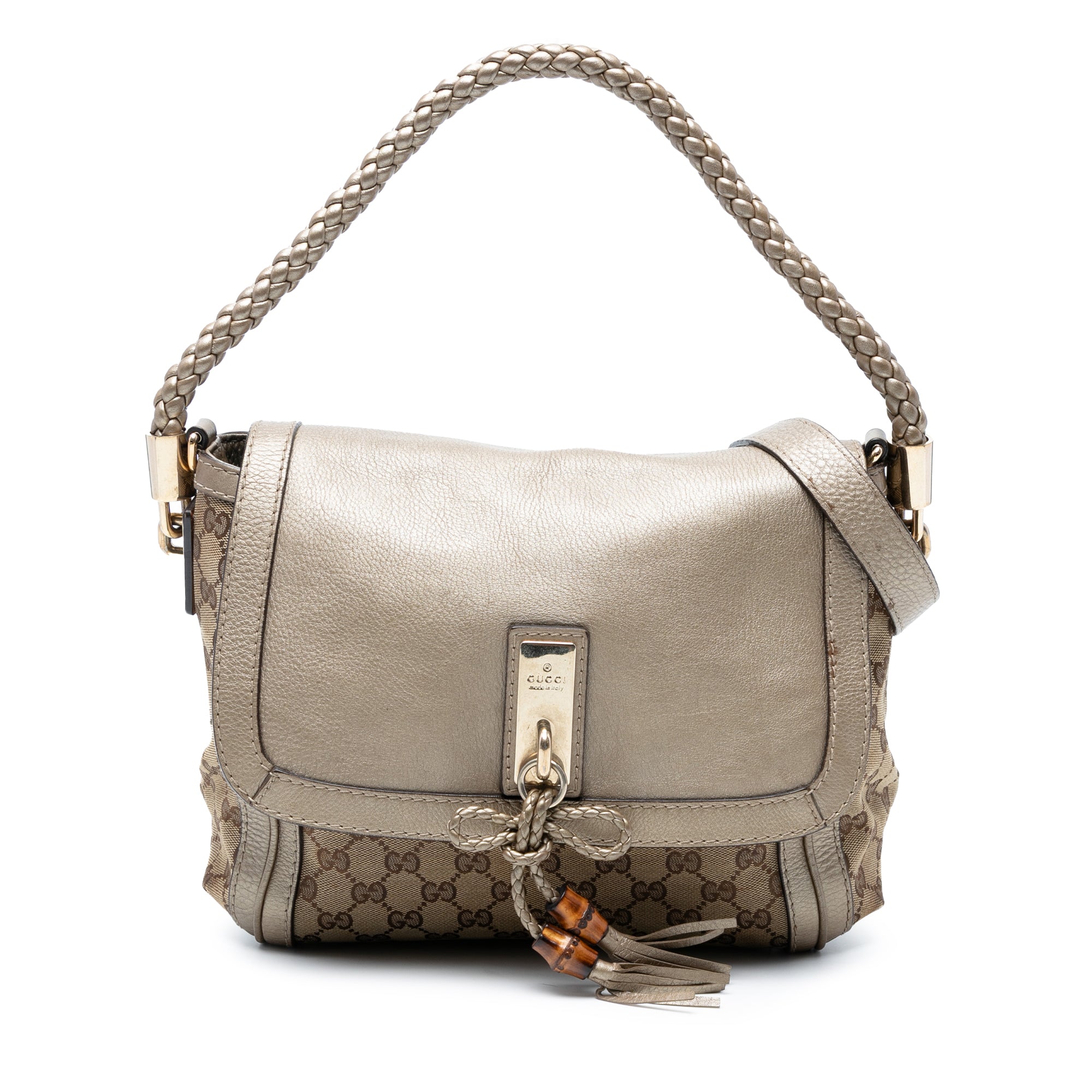 GG Canvas Bella Flap Satchel