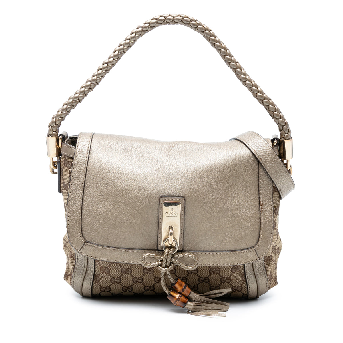 GG Canvas Bella Flap Satchel