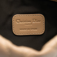 Coated Canvas Cannage Lady Dior Panarea Clutch