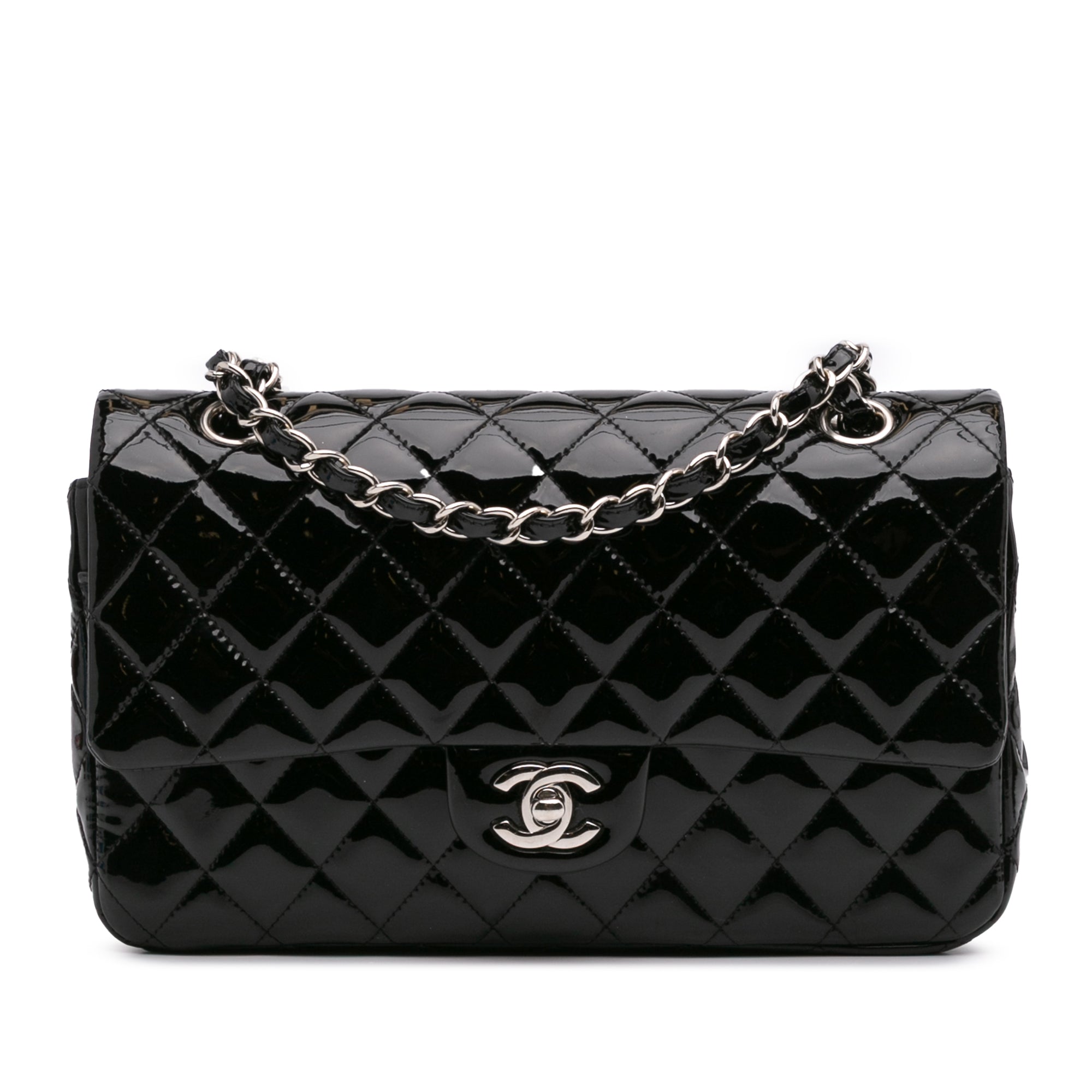 Medium Classic Patent Double Flap