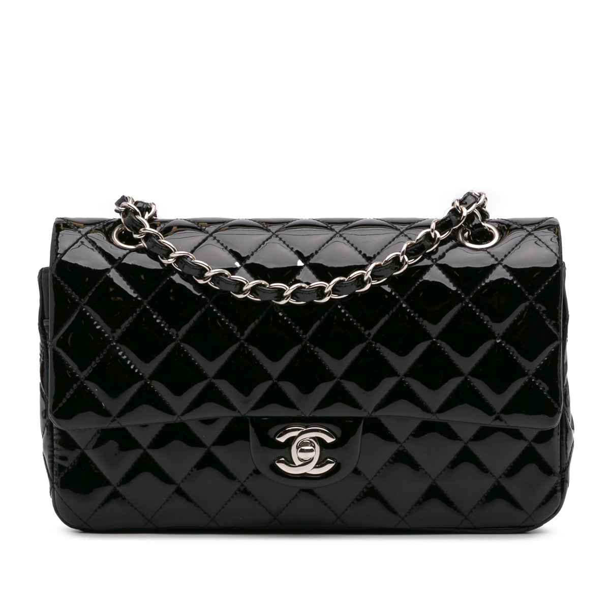 Medium Classic Patent Double Flap