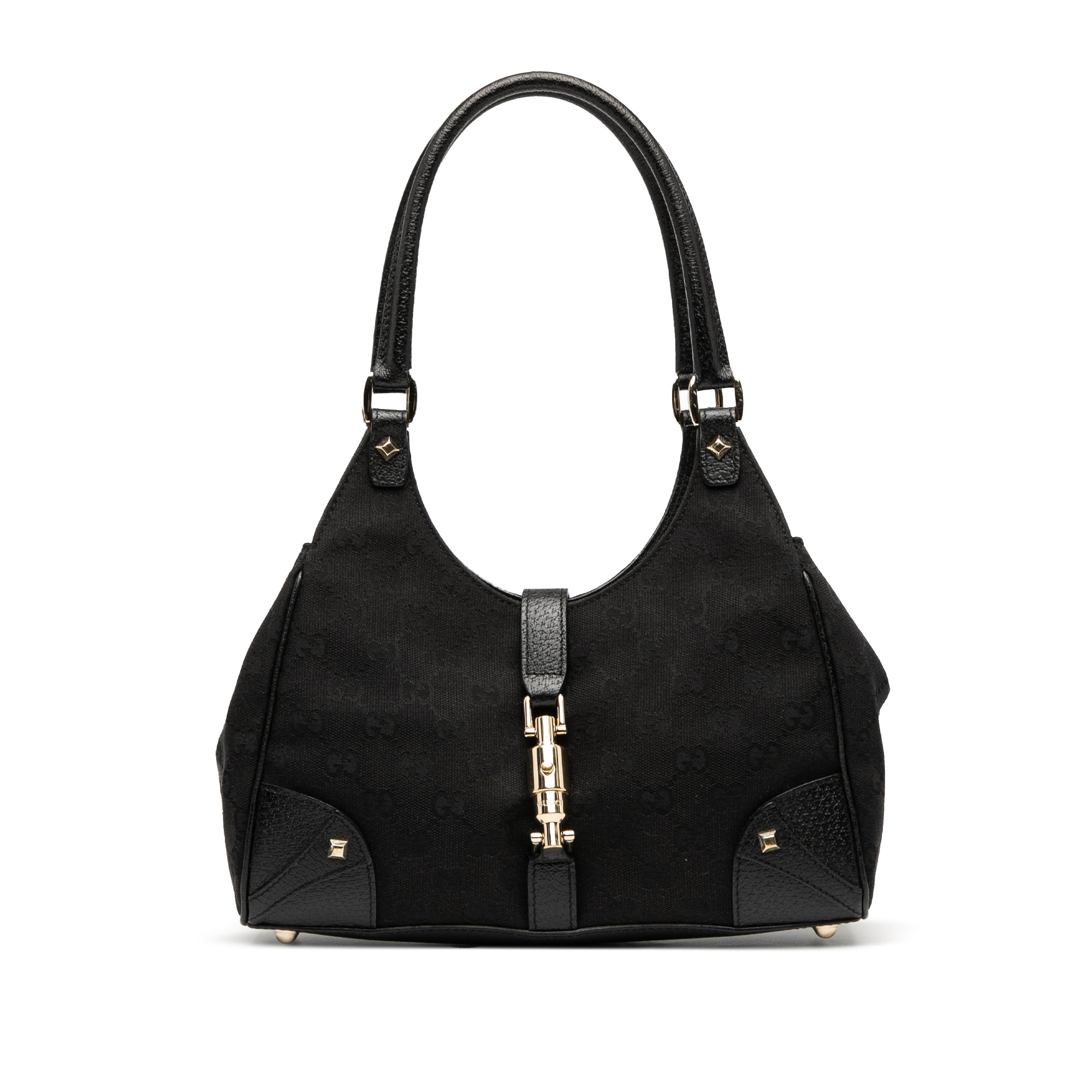 GG Canvas Nailhead Jackie Bardot Shoulder Bag