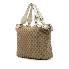 Large GG Canvas Icon Bit Satchel
