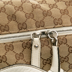 Large GG Canvas Icon Bit Satchel