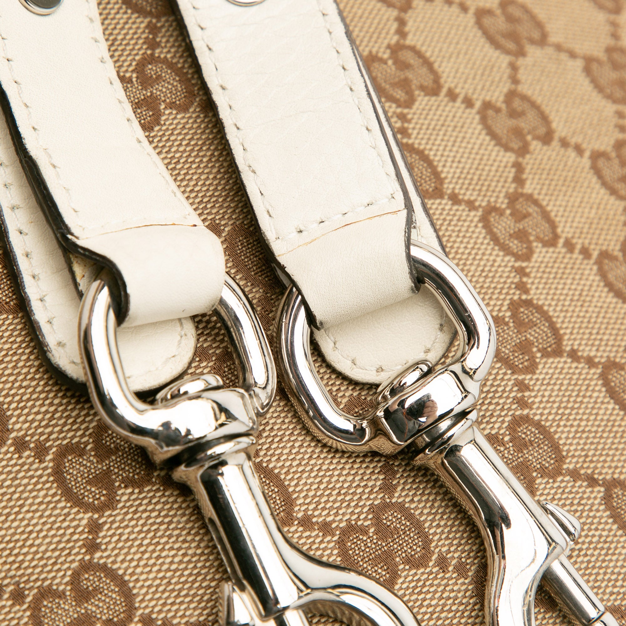 Large GG Canvas Icon Bit Satchel