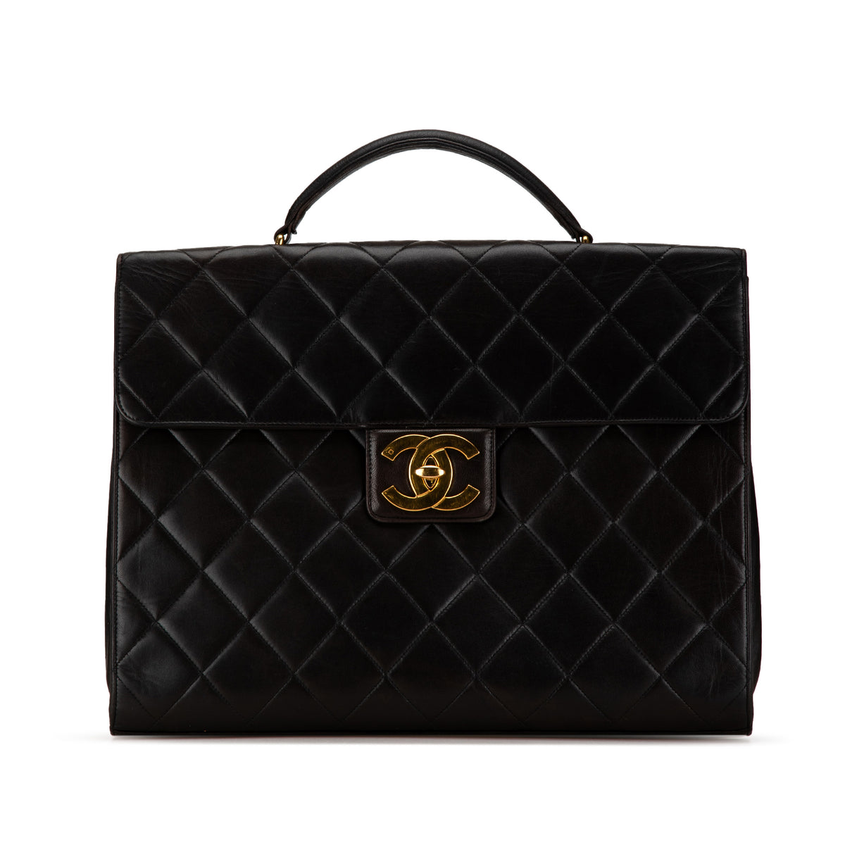 CC Quilted Lambskin Flap Briefcase_0