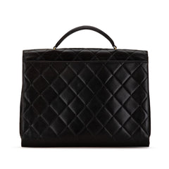 CC Quilted Lambskin Flap Briefcase