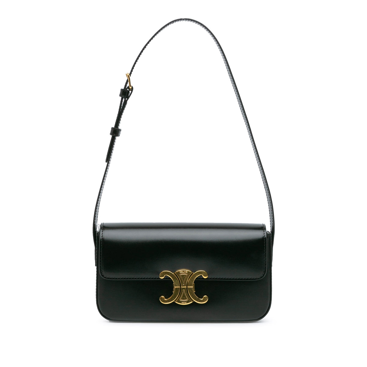 Shiny Calfskin Claude Shoulder Bag