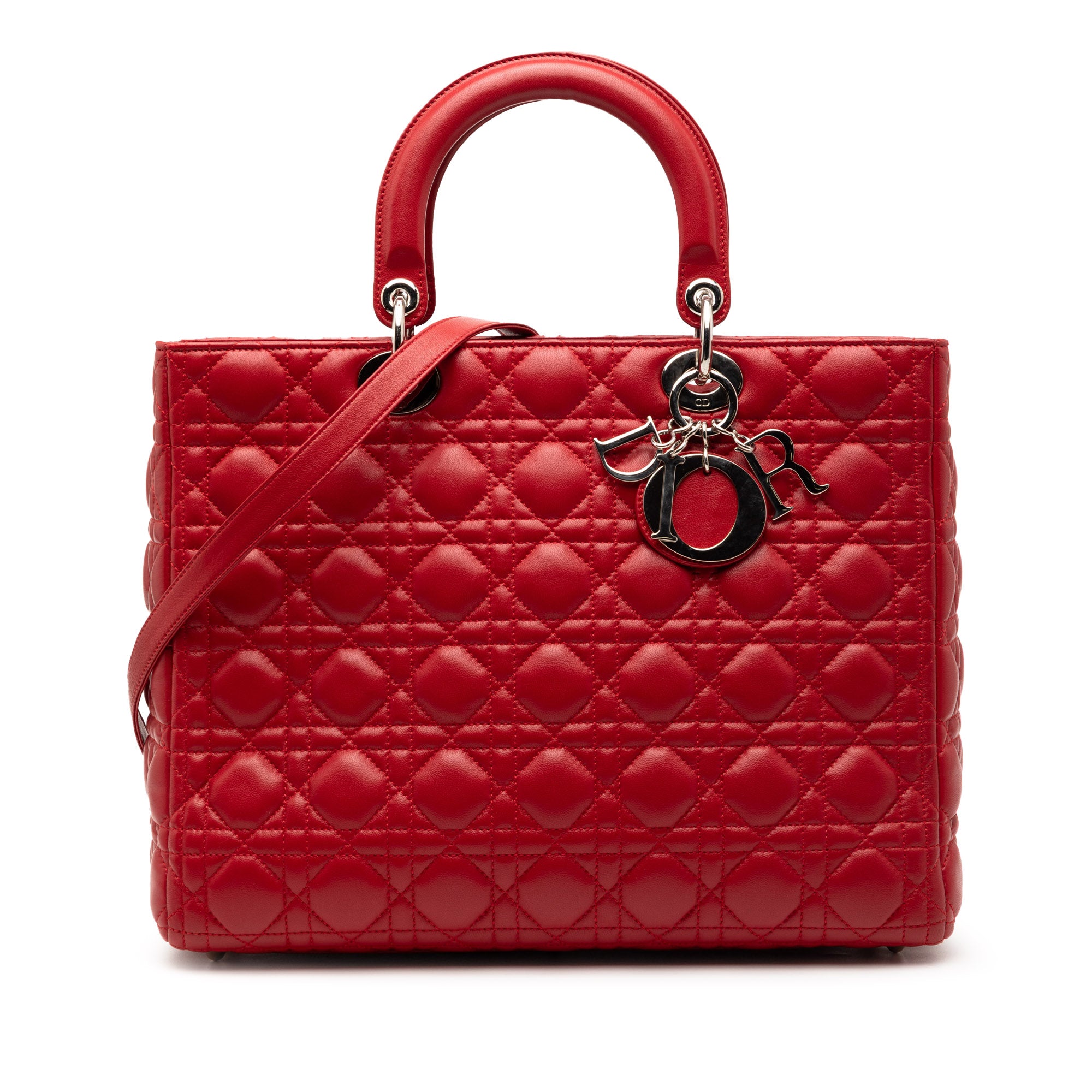 Large Lambskin Cannage Lady Dior