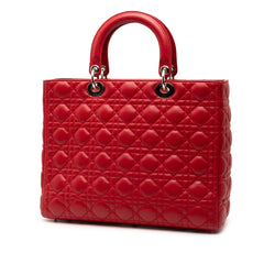 Large Lambskin Cannage Lady Dior